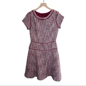 Banana Republic Tweed Fit and Flare Dress Dusty Pink Size 6